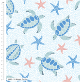 Tranquil Shores by M+B – 100% Organic Cotton Prints 112cm Wide Digitally Printed Fabric for Crafting, Quilting, Dressmaking
